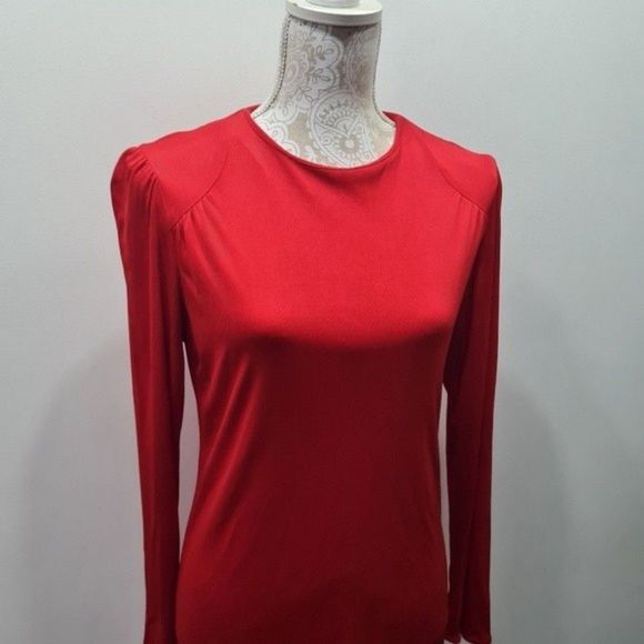 Vintage Miss O by Oscar De La Renta Red Maxi Dress Size Tag 12 - Picture 2 of 12